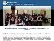 Tablet Screenshot of mountzionpharmacycollege.com